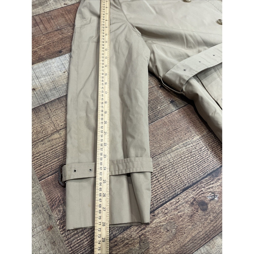 Vintage Ralph Lauren Trench Coat Park Men's Large Beige Belted Pockets HK - Picture 2 of 12